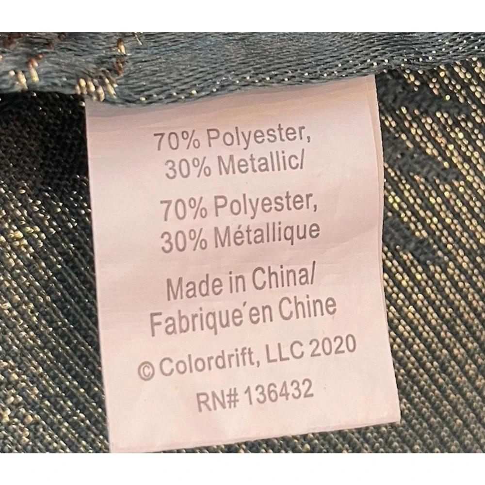 Christmas Holiday Glitter Tablecloth Green Gold Holly Pine‎ Leaves 60